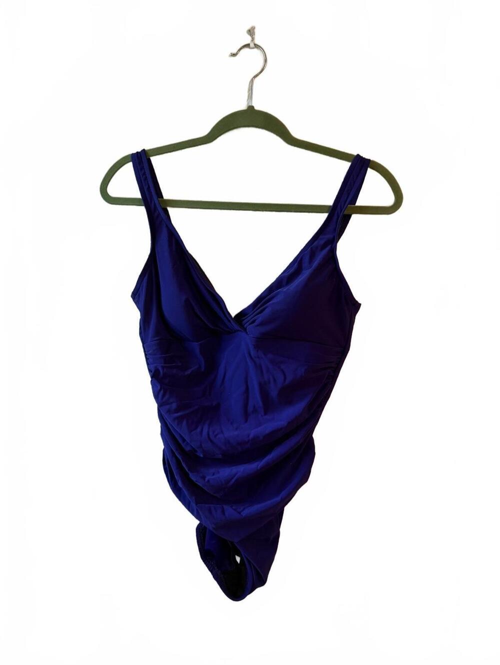 Trimshaper Purple One-Piece Swimsuit Size 12